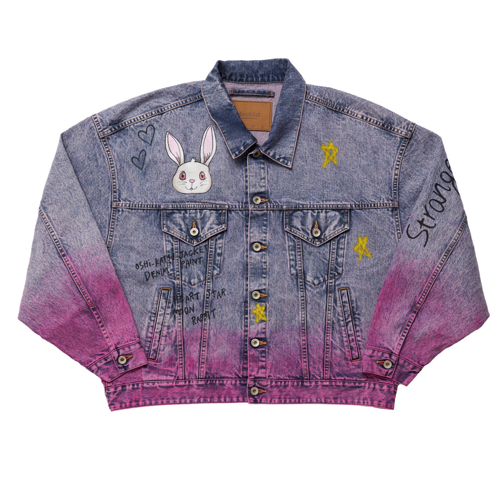 ANIME HAND-PAINTING DENIM JACKET｜ PINK