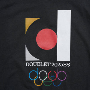 DOUBLET 2025SS LOGO T-SHIRT｜BLACK