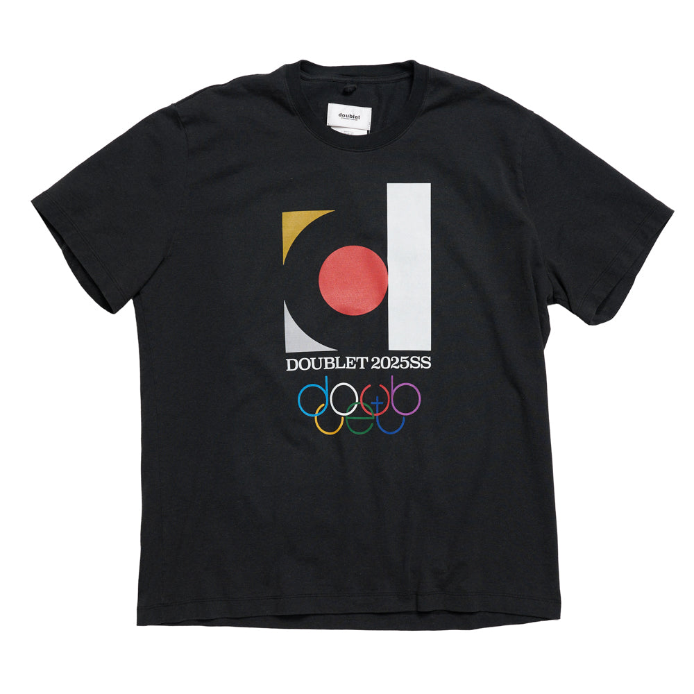 DOUBLET 2025SS LOGO T-SHIRT｜BLACK