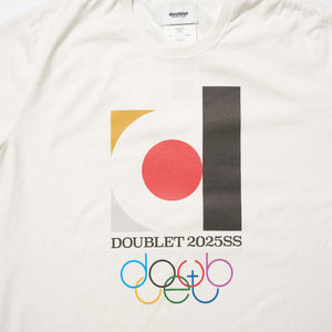 DOUBLET 2025SS LOGO T-SHIRT｜WHITE