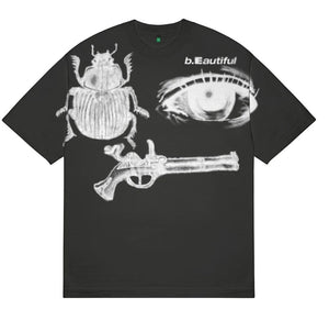 b.Eautiful x Shiga Eye T-Shirt｜VINTAGE BLACK