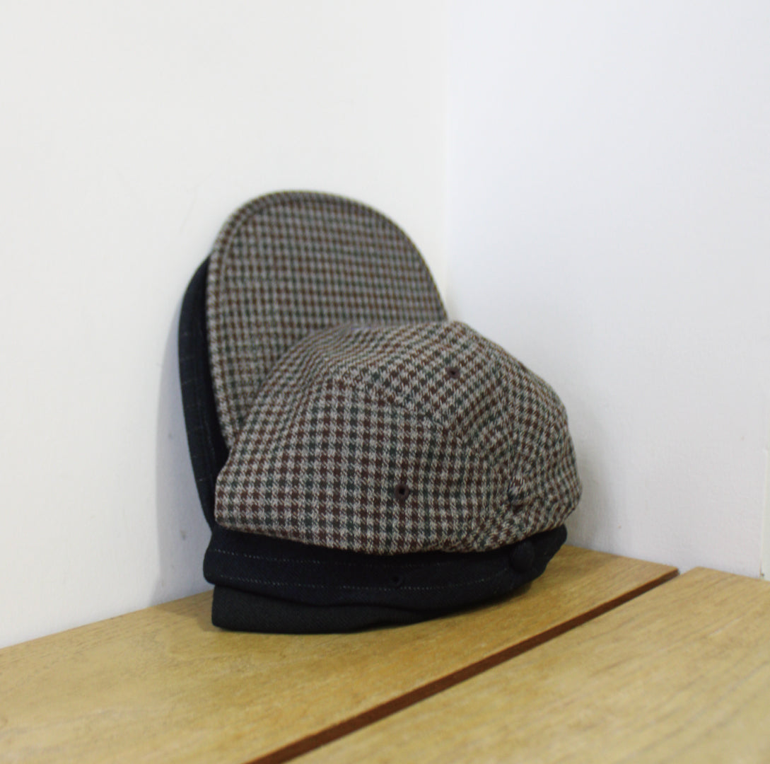 CLASSIC LOGO TECH WOOL CAP｜GREY PLAID