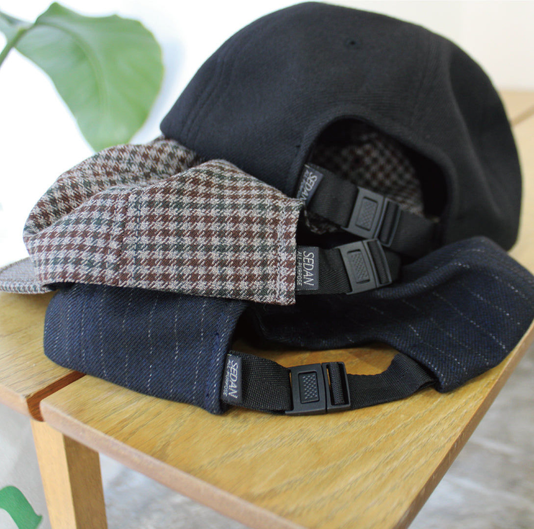 CLASSIC LOGO TECH WOOL CAP｜GREY PLAID