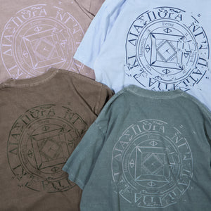 DYED MAGIC CIRCLE TEE｜CHARCOAL