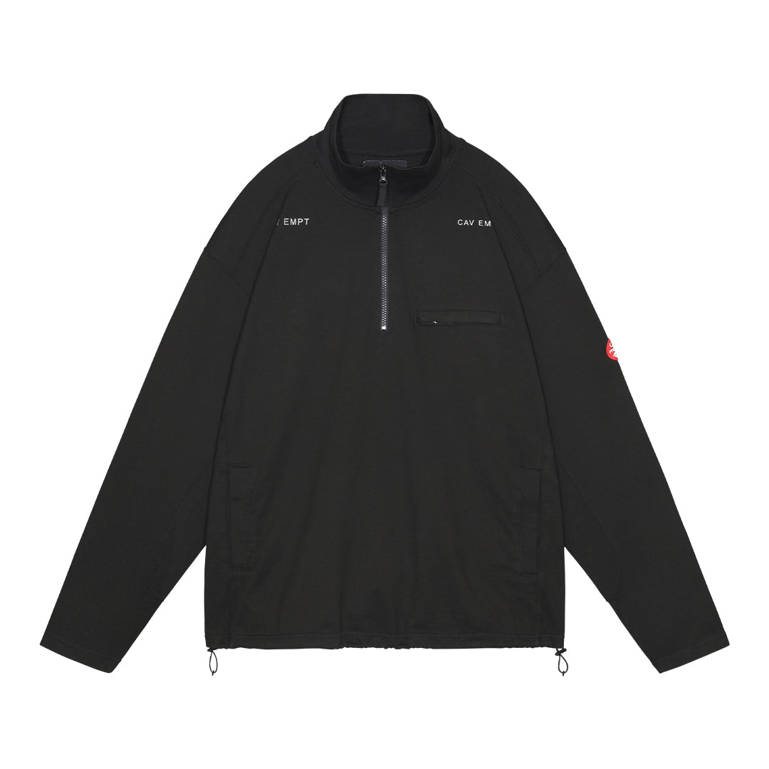 HALF ZIP LIGHT PULLOVER｜BLACK