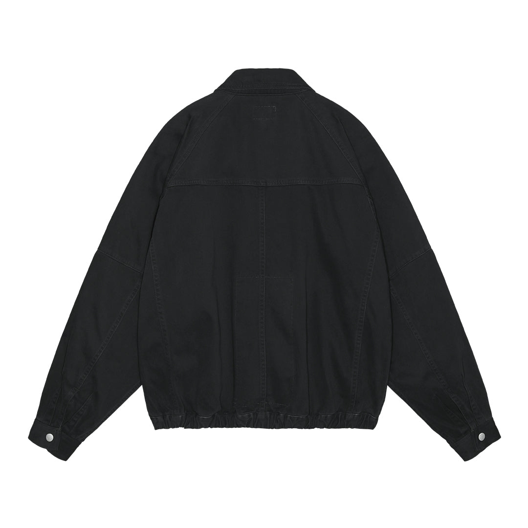 CUTTING BUTTON UP JACKET｜BLACK