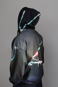 BARB QUARTER ZIP HOODED SWEATSHIRT｜MULTI