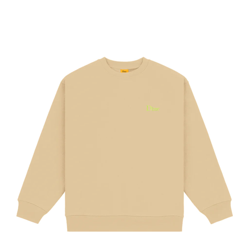 DIME CLASSIC SMALL LOGO CREWNECK｜SAND