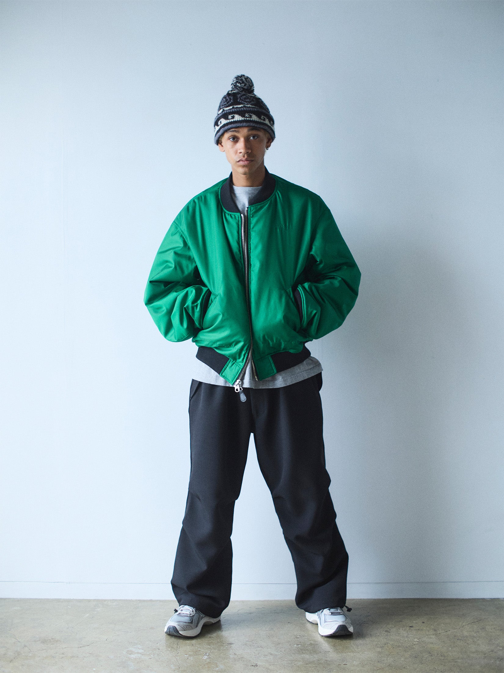 REVERSIBLE CORDURA FLIGHT JACKET｜BLACK x GREEN