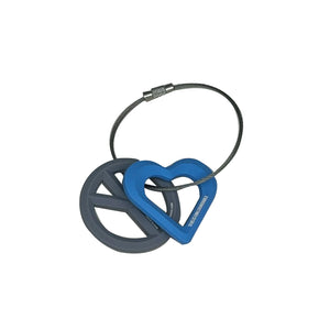 LOVE & PEACE KEY RING｜BLUE / GREY