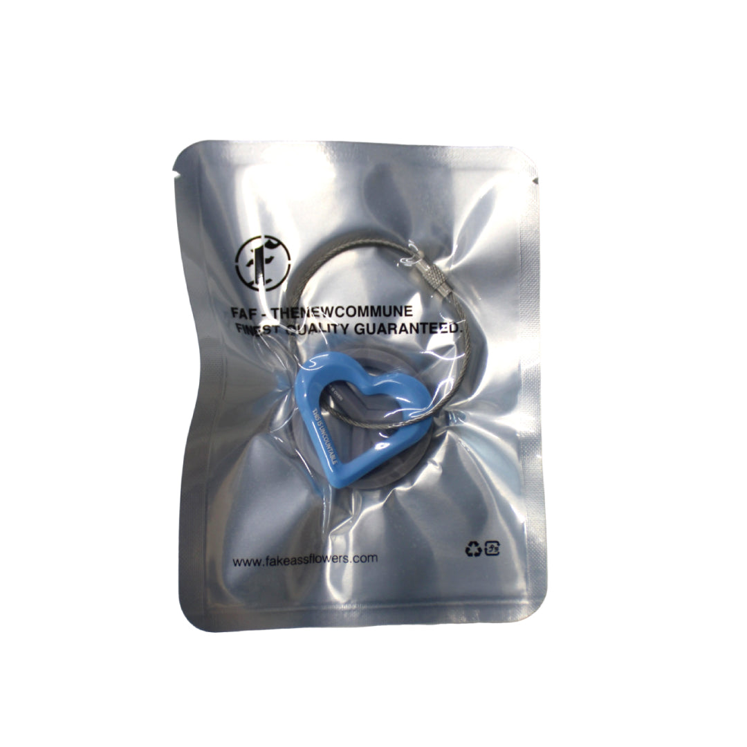 LOVE & PEACE KEY RING｜BLUE / GREY