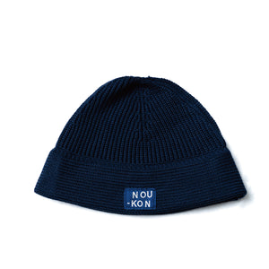 NOU-KON  STRIPE KNIT HAT｜NAVY / ORANGE