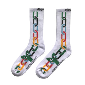 AAPI IN CHAIN SOCKS｜WHITE / MULTI