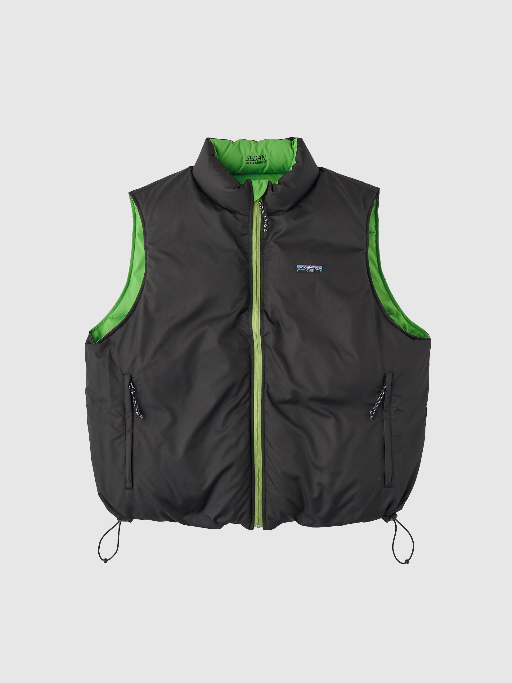 REVERSIBLE DOWN VEST｜SPROUT x BLACK