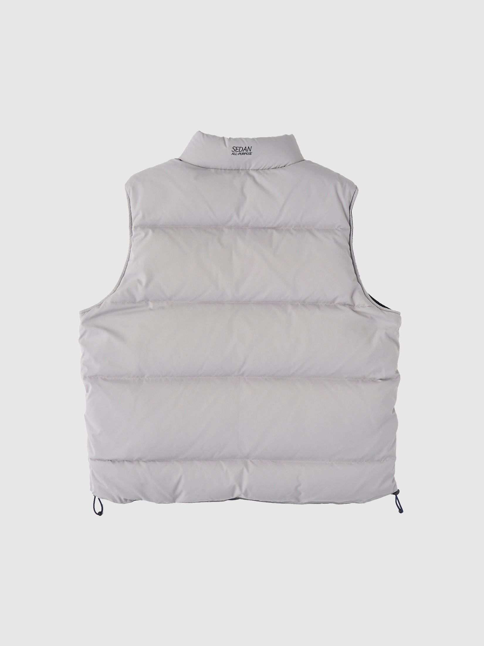 REVERSIBLE DOWN VEST｜STONE x NAVY