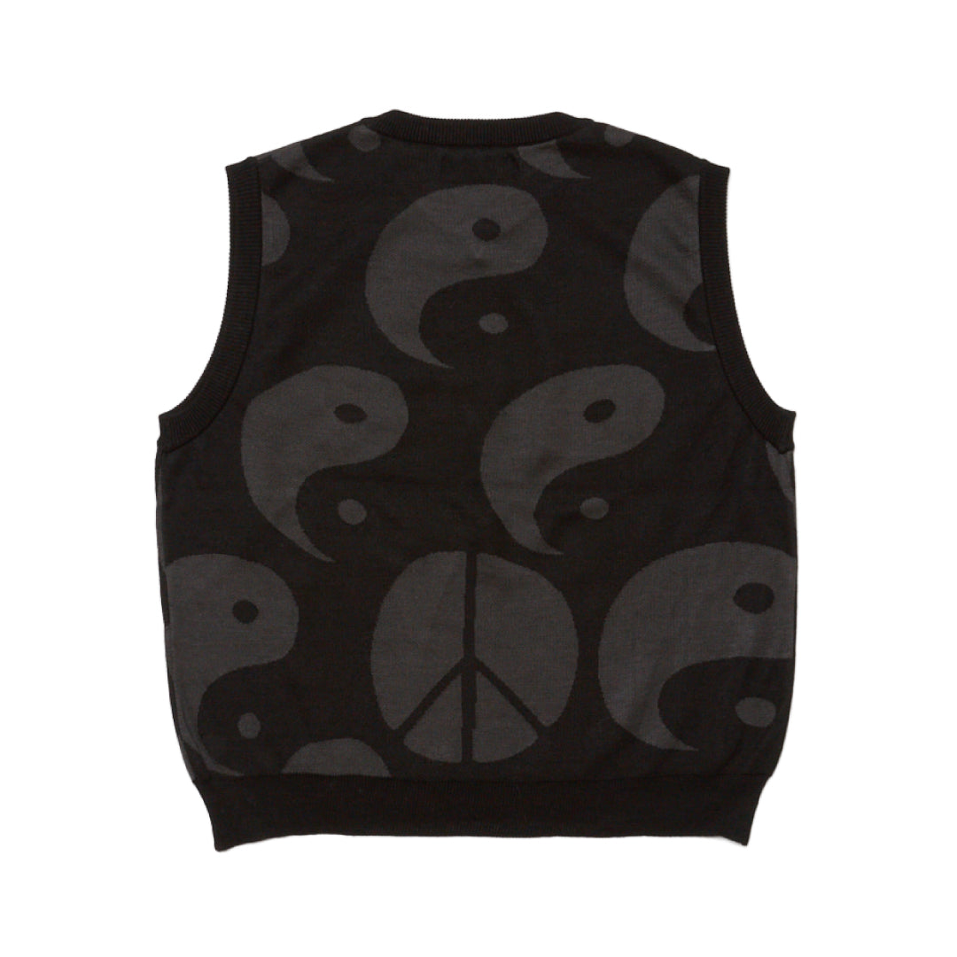 JACQUARD RAMIE VEST｜BLACK